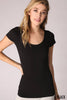 NS5135 - Cap Sleeve Scoop Neck Top