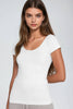 NS5135 - Cap Sleeve Scoop Neck Top