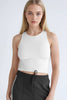 Nikibiki Ribbed Highneck Crop Top