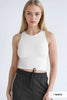 Nikibiki Ribbed Highneck Crop Top