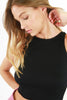 Nikibiki Ribbed Highneck Crop Top