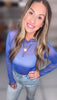 Mesh Top: Royal Blue sheer