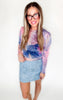 Suede Skirt : Blue