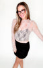 Mesh Top: Beige Lace