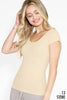NS5135 - Cap Sleeve Scoop Neck Top